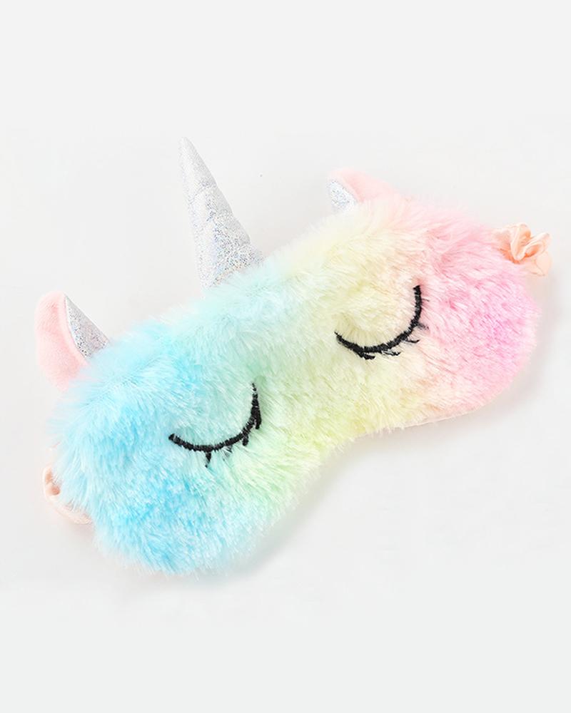 

1PCS Unicorn Pattern Fluffy Eye Cover, Style4