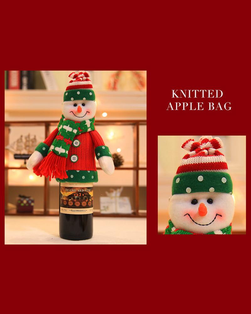 

Christmas Pattern Wine Bottle Cover, Style3