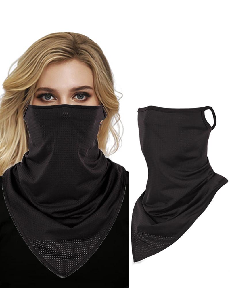 

Solid Breathable Face Cover Windproof Motorcycling Dust Outdoors, Black