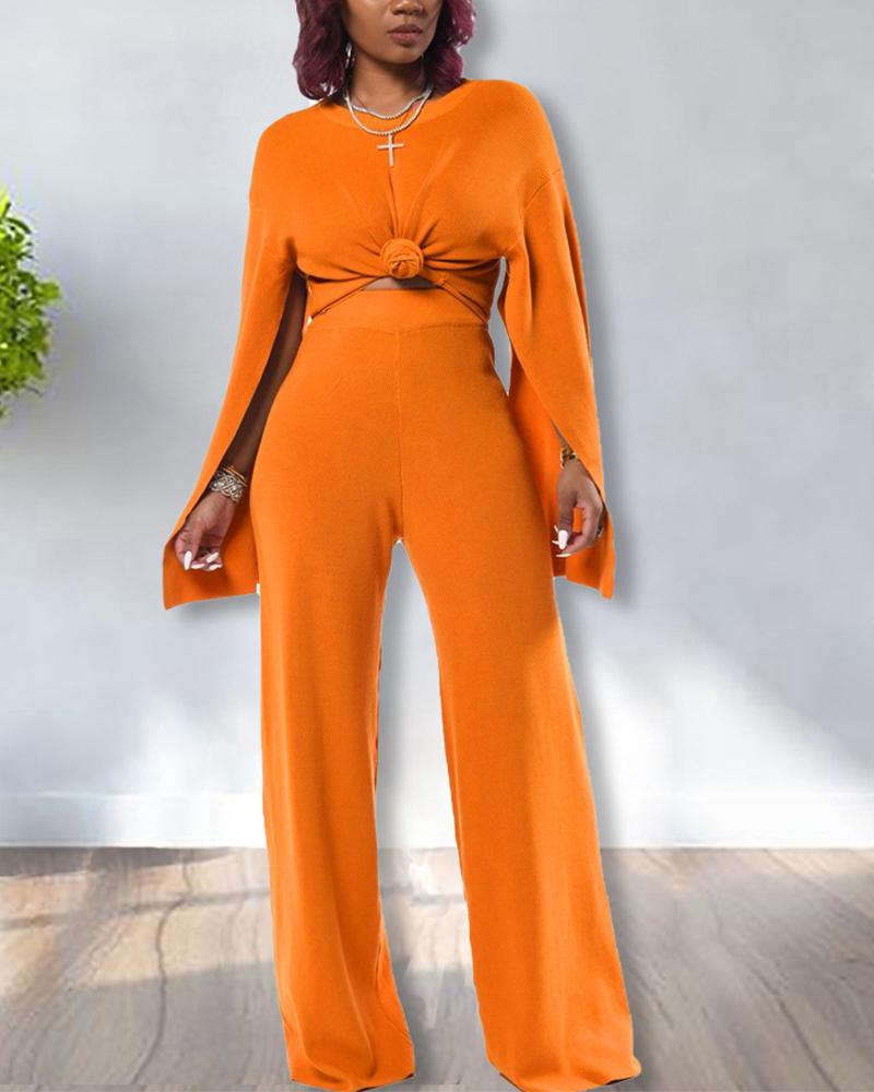 

Solid Color Long Sleeve Suit Sets, Orange
