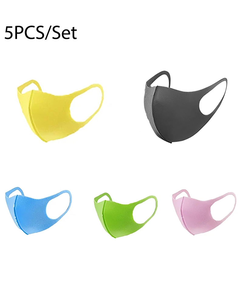

5PCS/Set Randomly Dispatched Breathable Windproof Face Mask(Colors/Patterns Sent Randomly, Multicolor