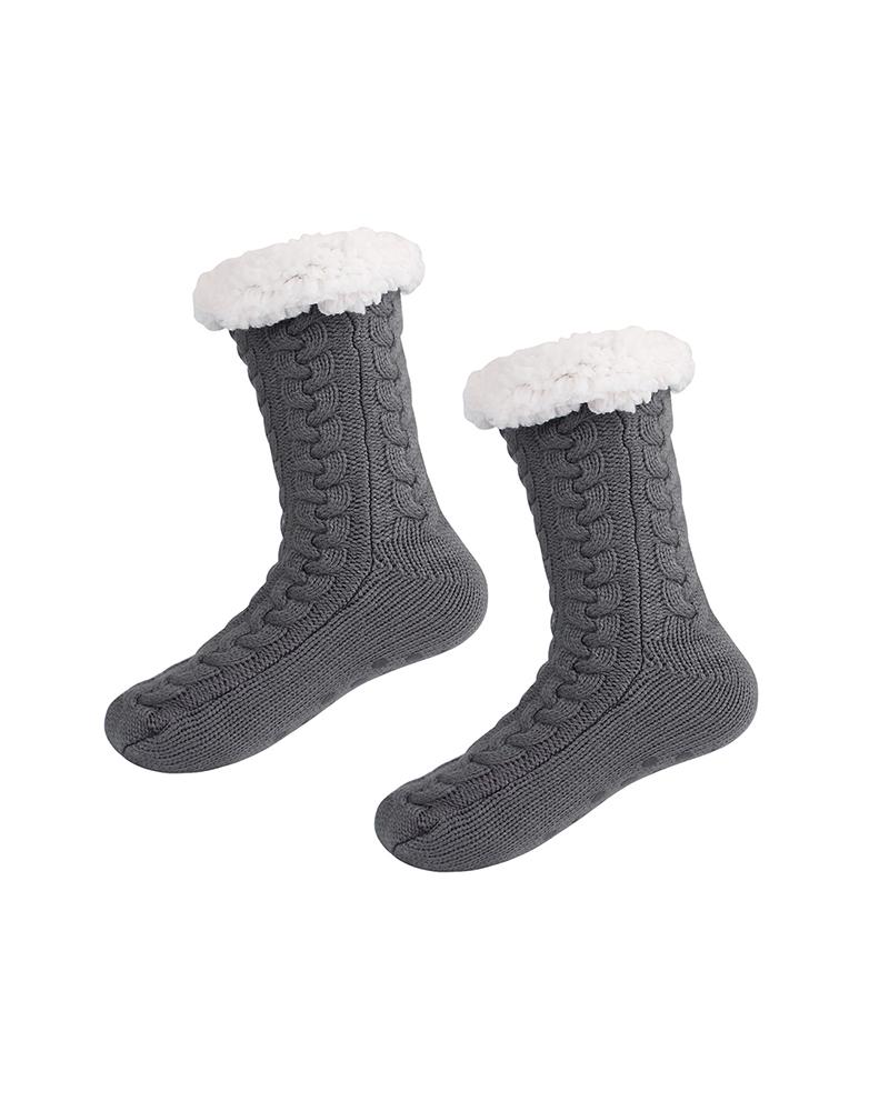 

Super Soft Warm Cozy Fleece Socks, Dark grey
