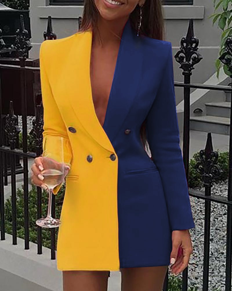 blazer long sleeve dress