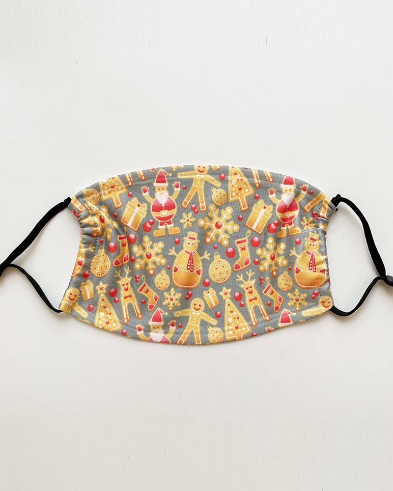 

Christmas Santa Reindder Print PM 2.5 Face Mask With Fliter For Adults, Style4