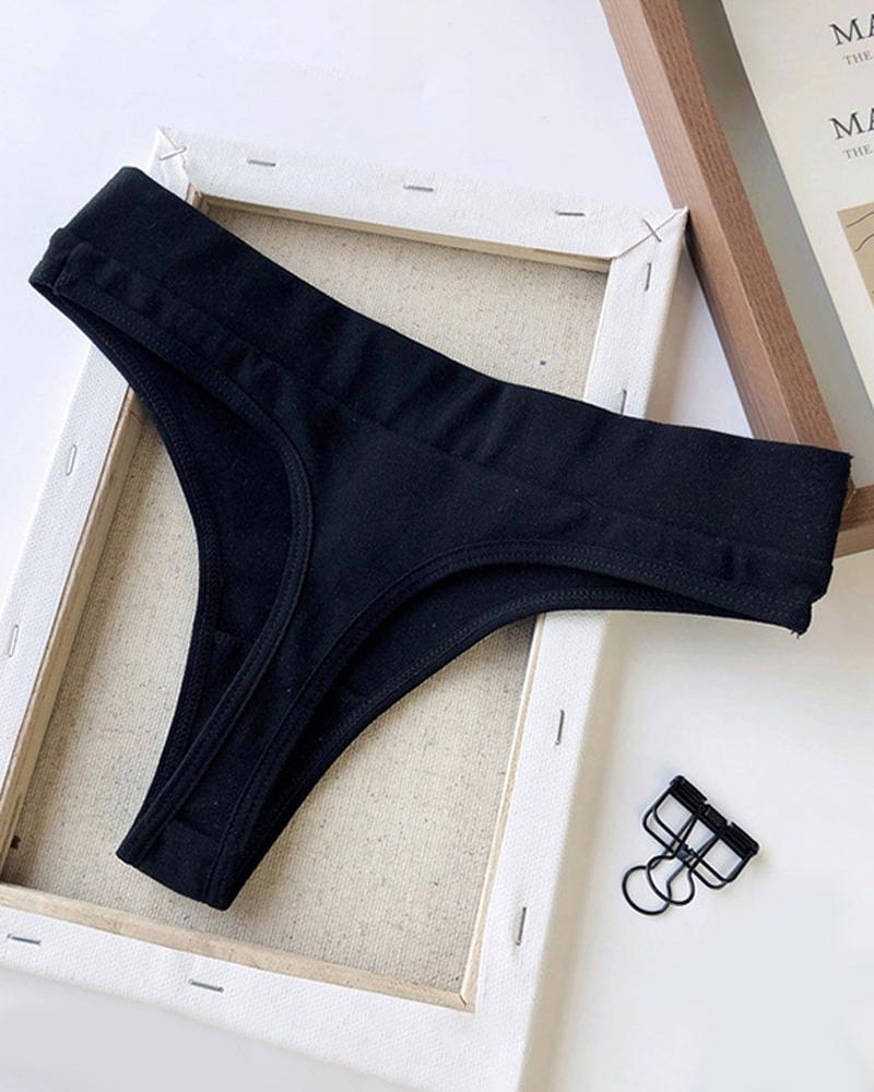 

Seamless Plain High Waist Panty, Black