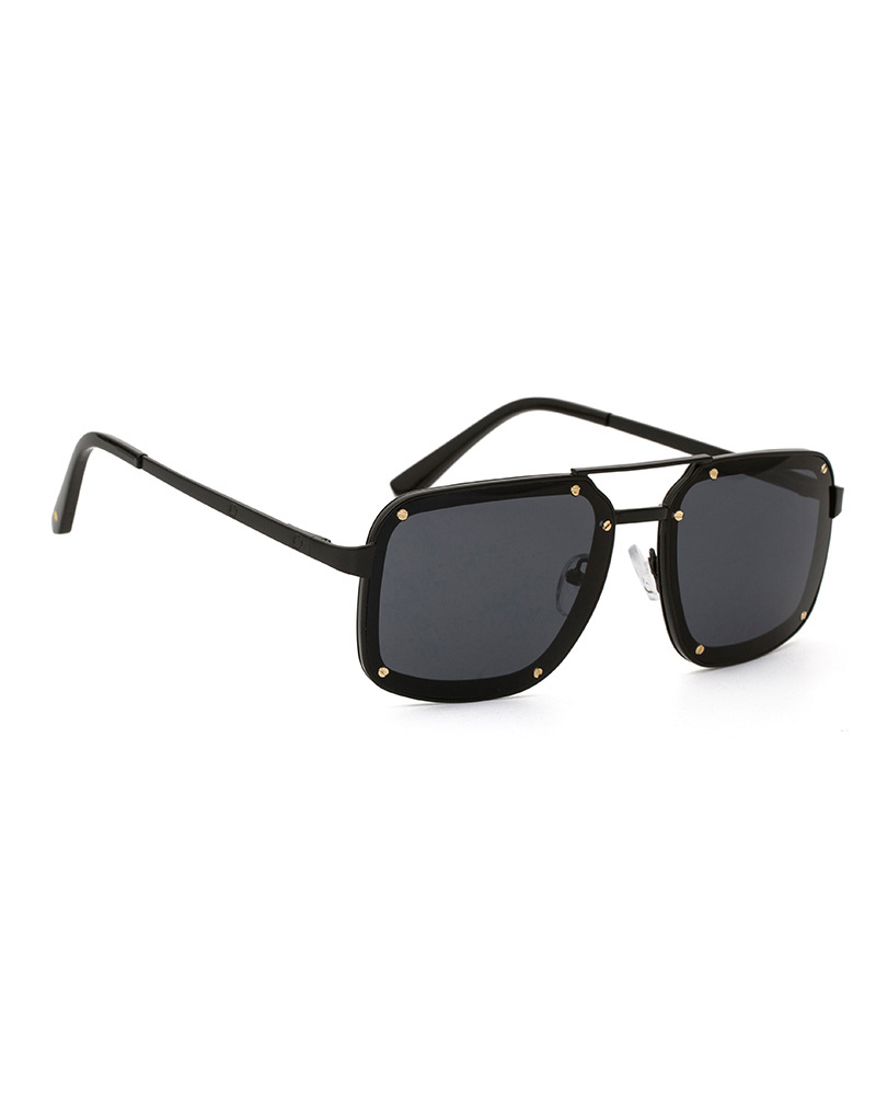 

Vintage Square Frame Anti-uv Sunglasses, Black