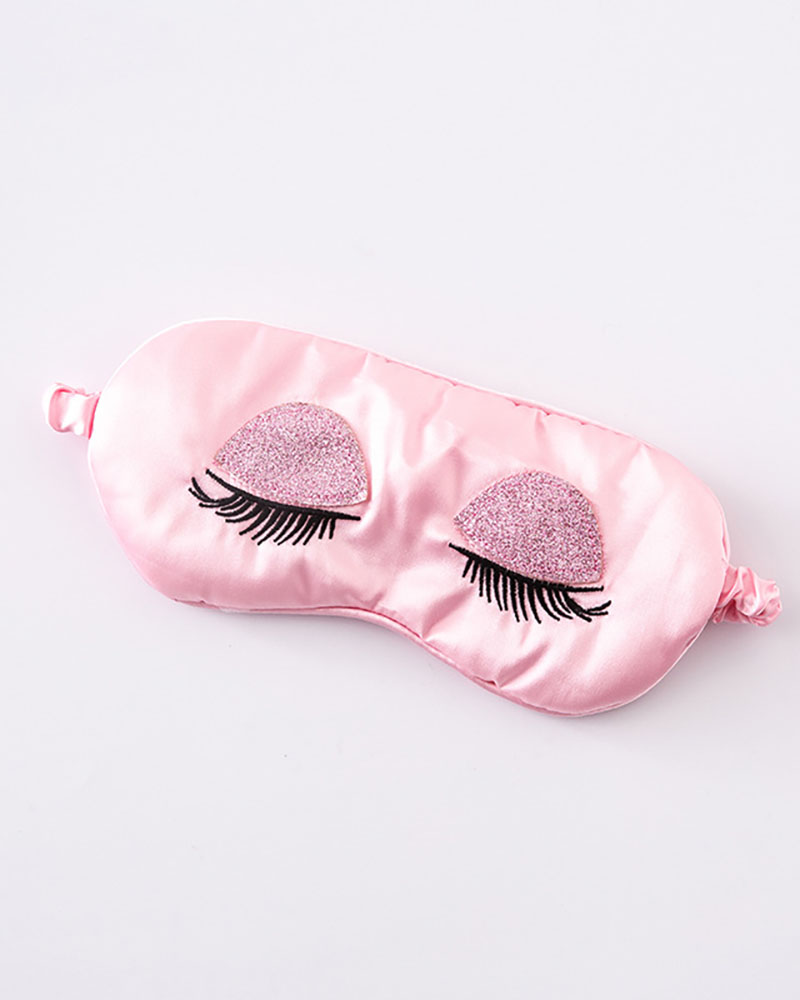 

1PCS Eyelash Pattern / Letter Embroidery Eye Cover, Style1