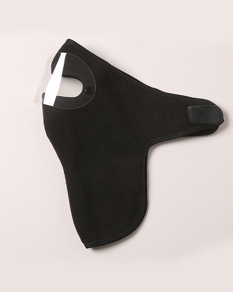 

Winter Windproof Neck Warmer Breathable Full Face Mask With Eye Shield, Black
