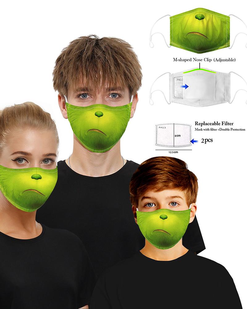

Christmas Cartoon Print PM 2.5 Breathable Face Mask, Style11