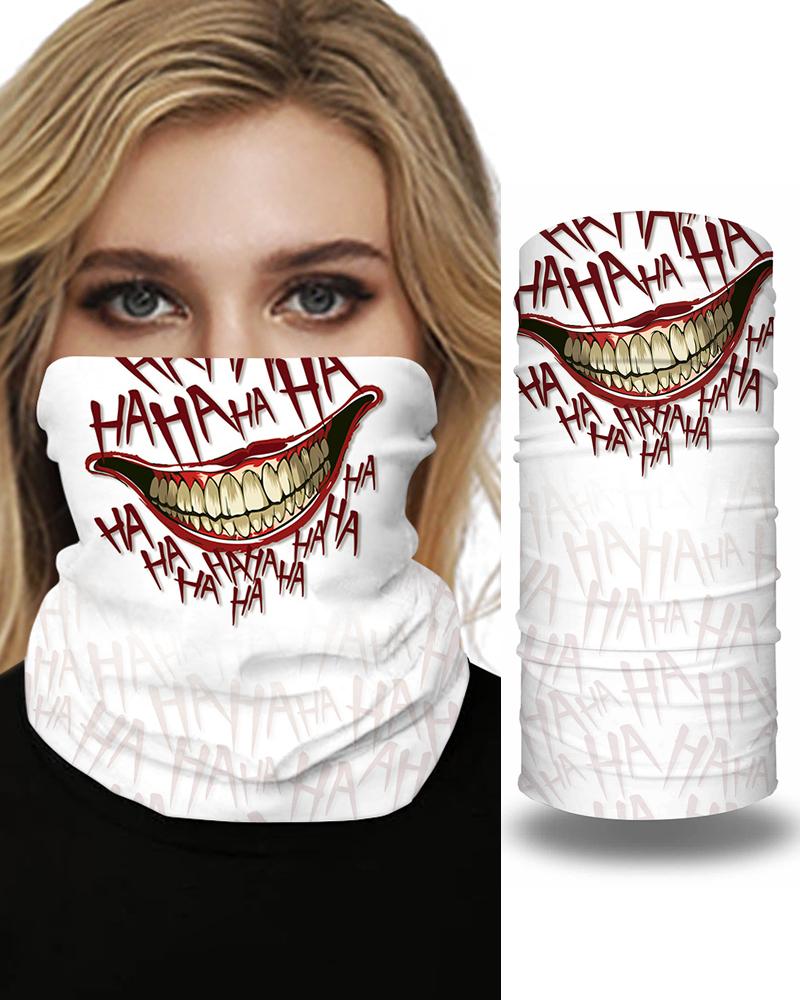 

Skull Girl Cartoon Animal Print Breathable Face Bandana Magic Scarf Headwrap Balaclava, White