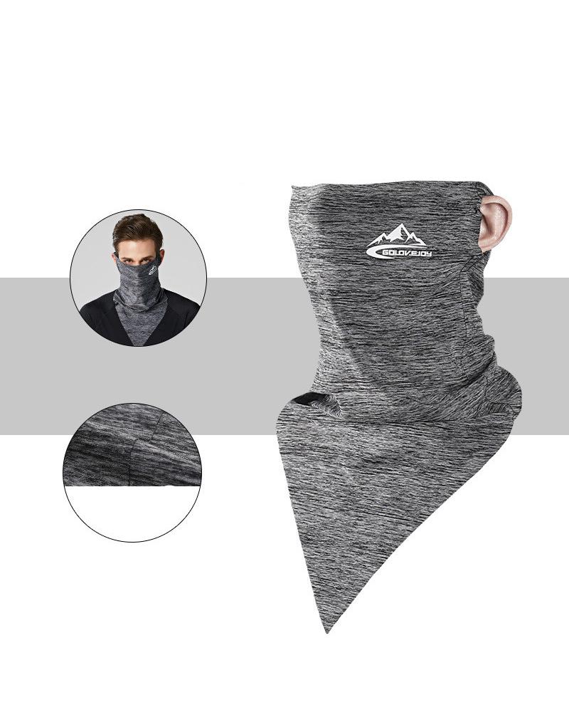 

Cooling Ear Loops Neck Gaiter Bandana Mask Face Scarf Balaclava, Gray