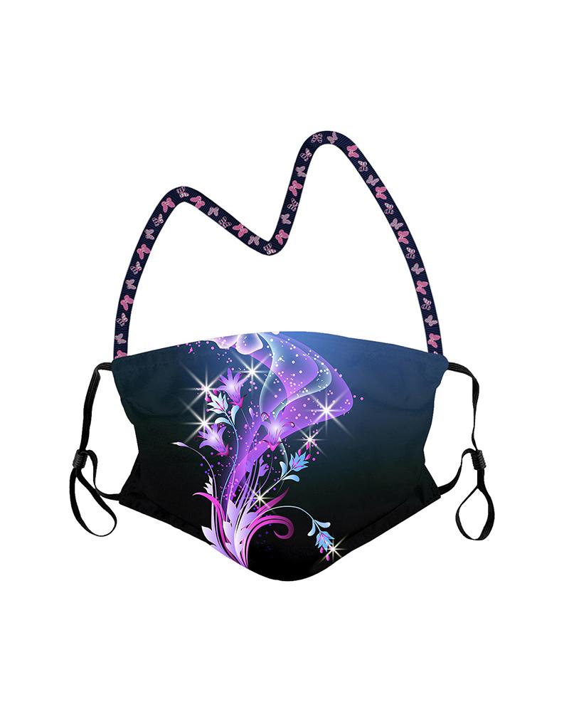 

Butterfly Print Filter Breathable Face Mask, Style7