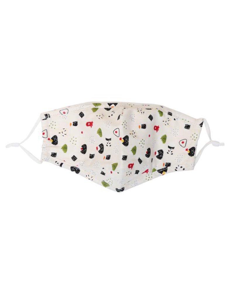 

Floral Print Ear Loop Breathable Mouth Mask, White