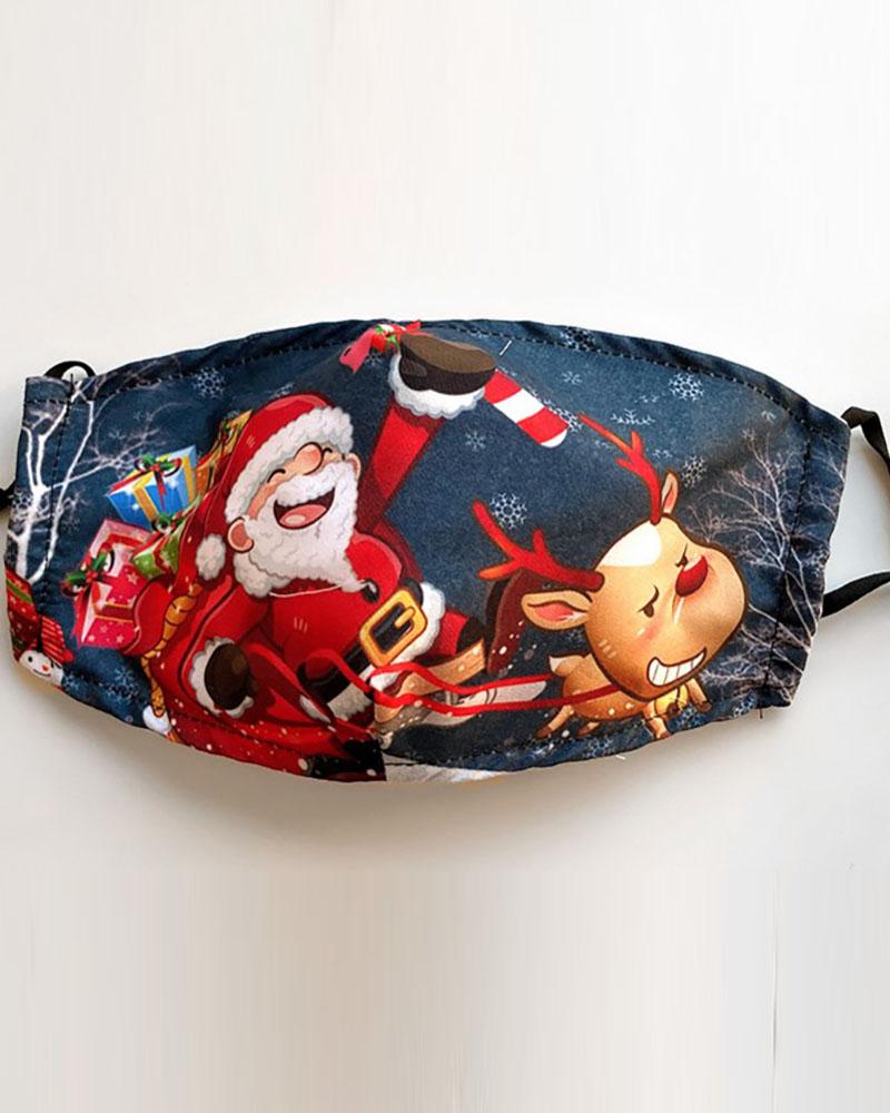 

Christmas Mixed Print Breathable Face Mask, Style3
