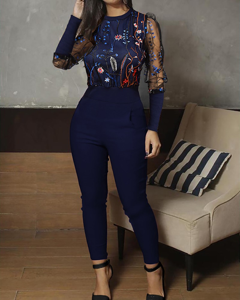 embroidery jumpsuit