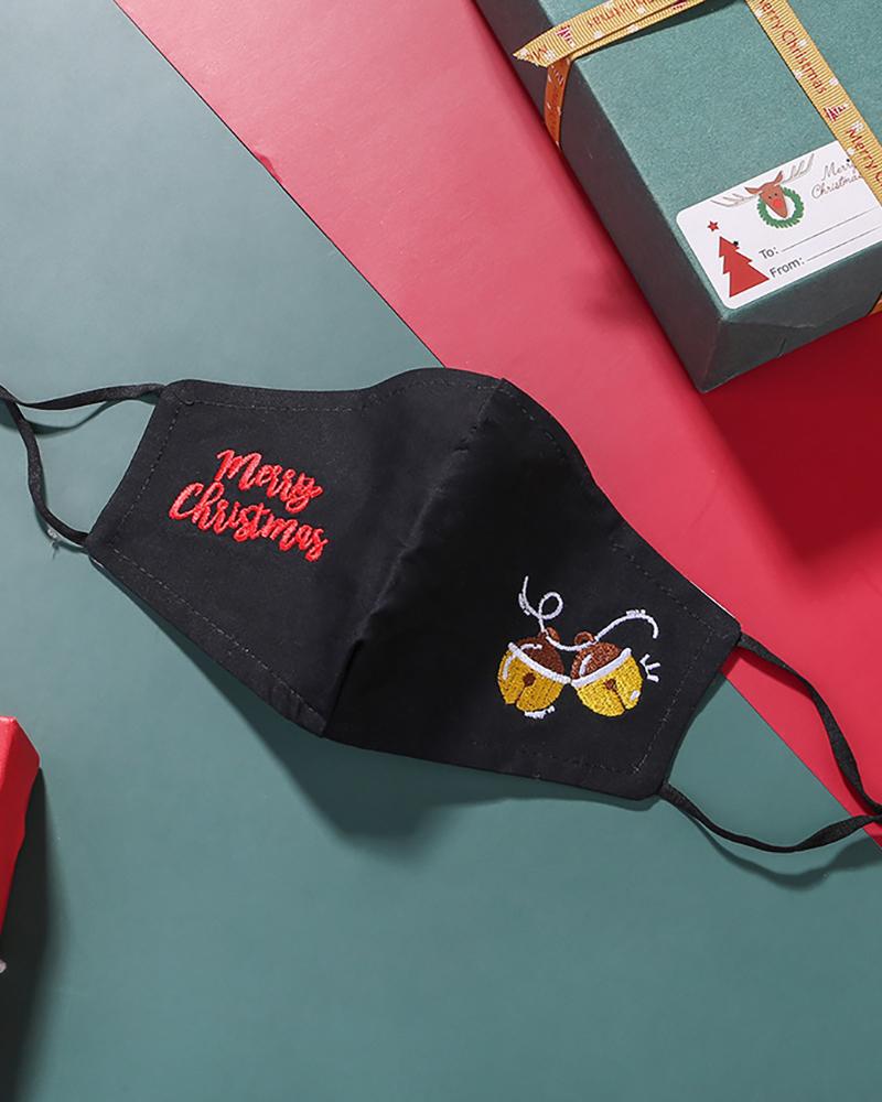 

Christmas Pattern Embroidery Face Mask With Filter For Kids, Style5