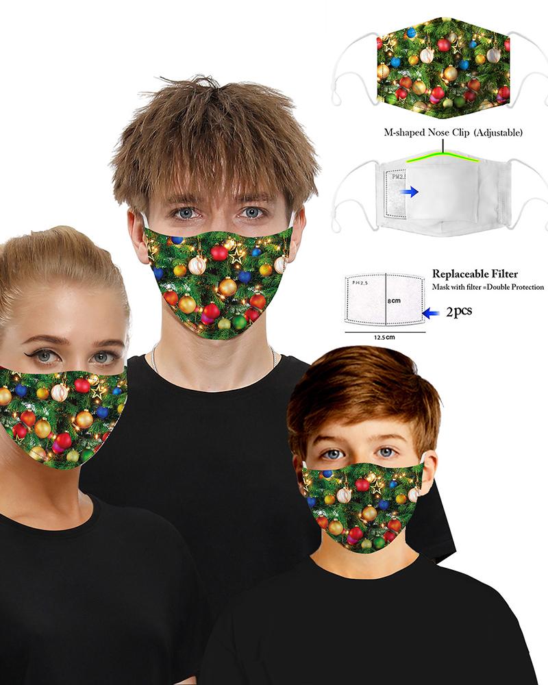 

Christmas Cartoon Print PM 2.5 Breathable Face Mask, Style2