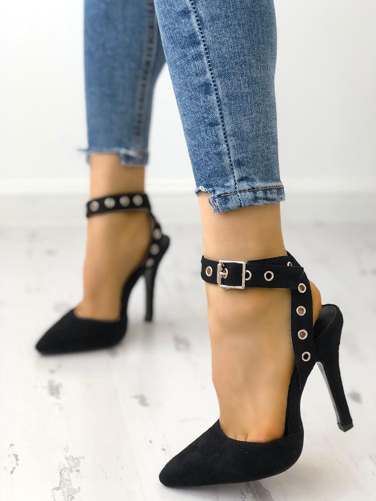 buckle strap heels
