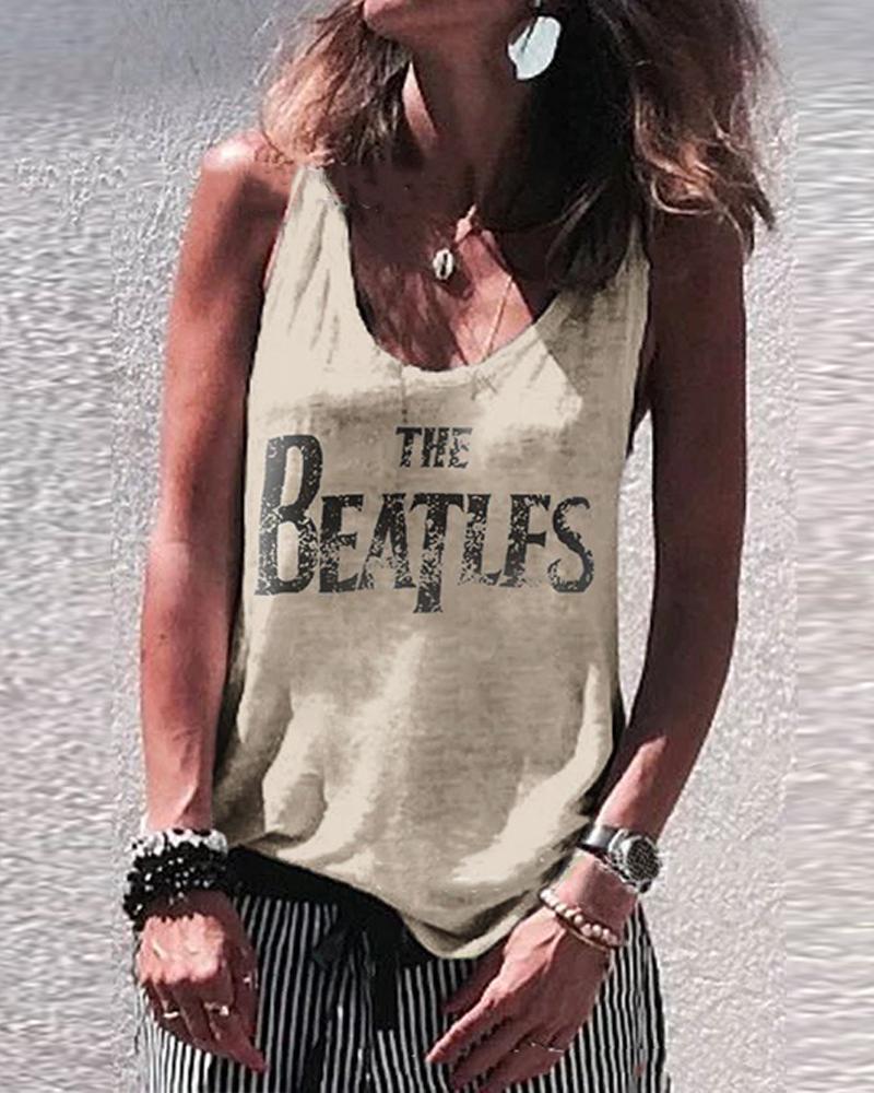 

The Beatles Tank Top, Khaki