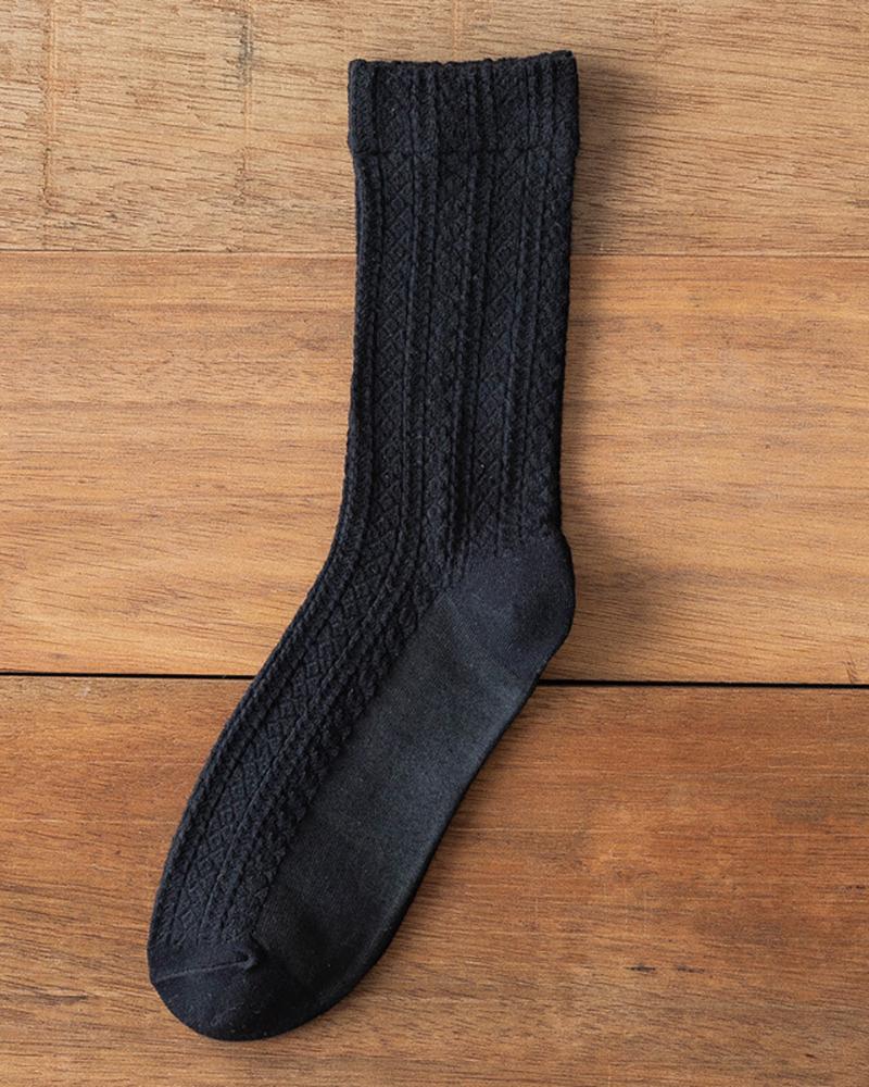 

1Pair Simple Plain Socks, Style1