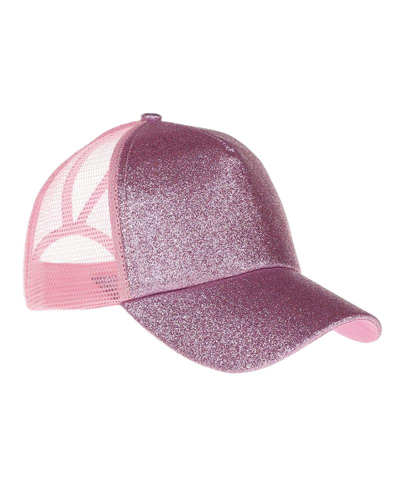 

Glitter Baseball Cap, Pink