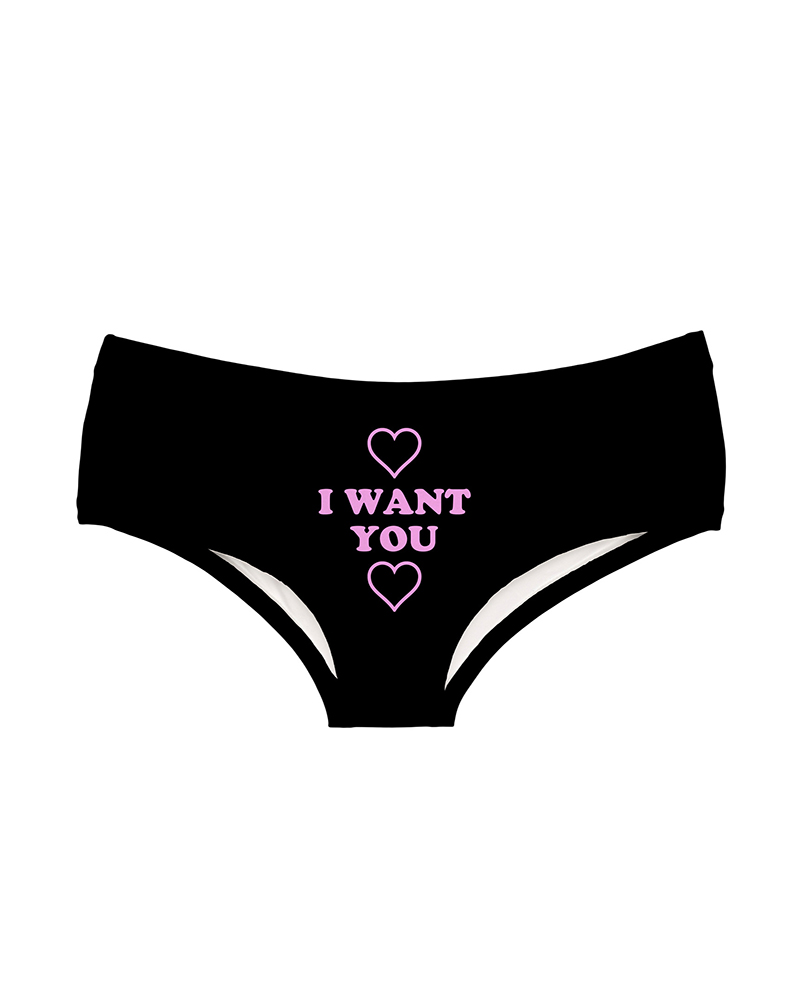 

Letter / Heart / Graphic Print Panty, Style5