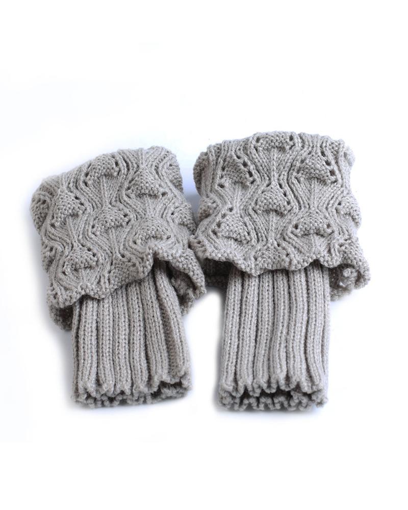 

Long Leg Warmers Knit Leg Warmer Socks, Gray