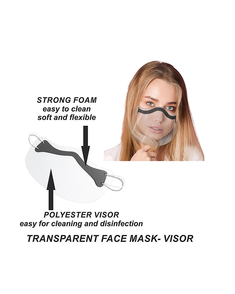 

Clear Window Visible Face Shield, Black