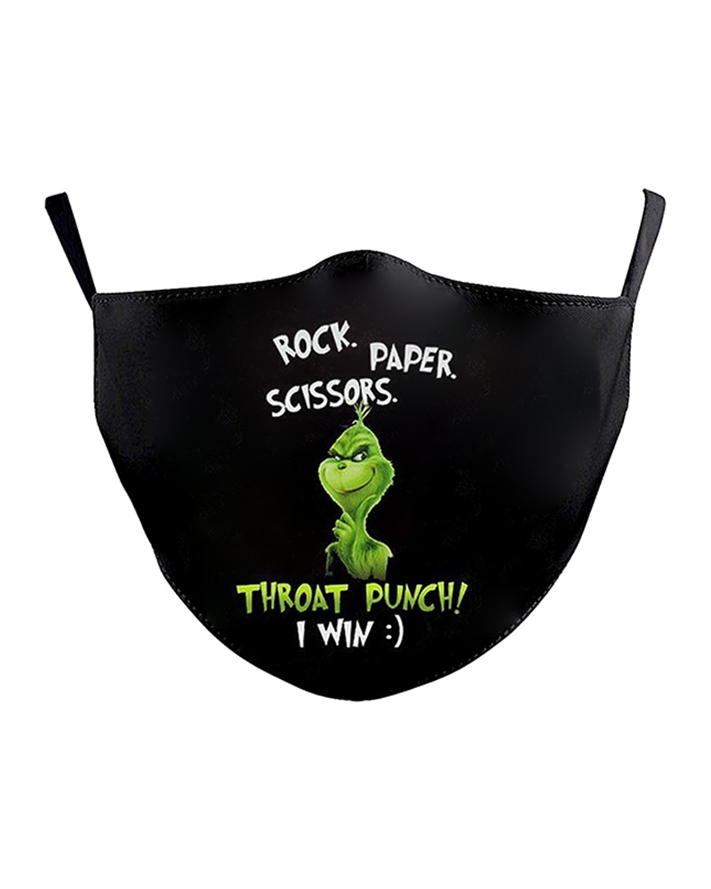 

Christmas Letter Cartoon Print Breathable Face Mask, Style4