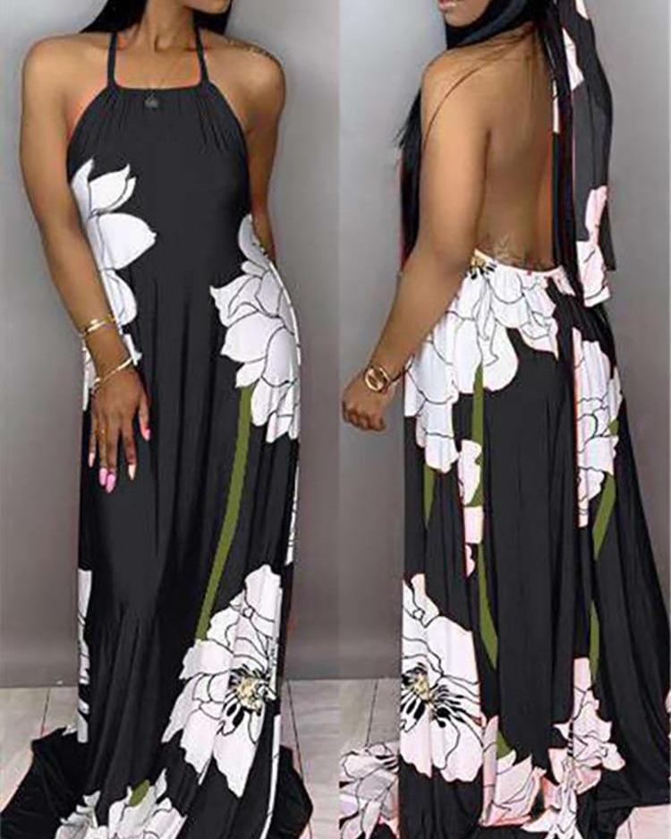 open back maxi dress casual