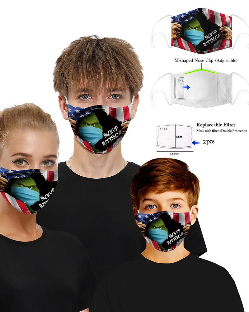 

Christmas Cartoon Print PM 2.5 Breathable Face Mask, Style5
