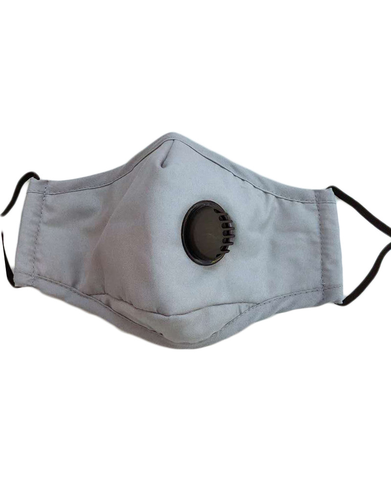 

Breathing Washable Ear Loop Valve Face Mask, Gray