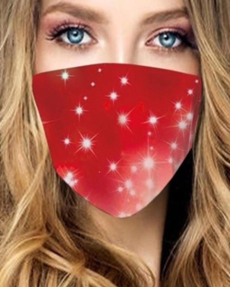 

Christmas Patterns Print Earloop Face Mask, Style3