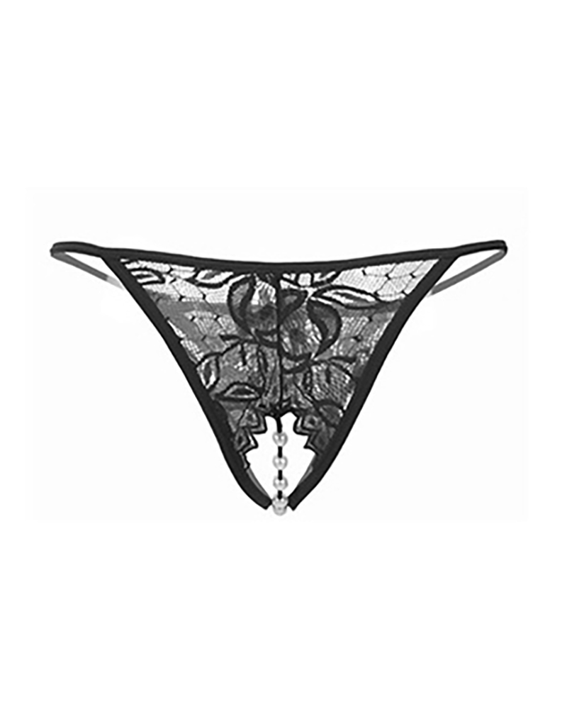 Guipure Lace Beaded Thong Online. Discover hottest trend fashion at