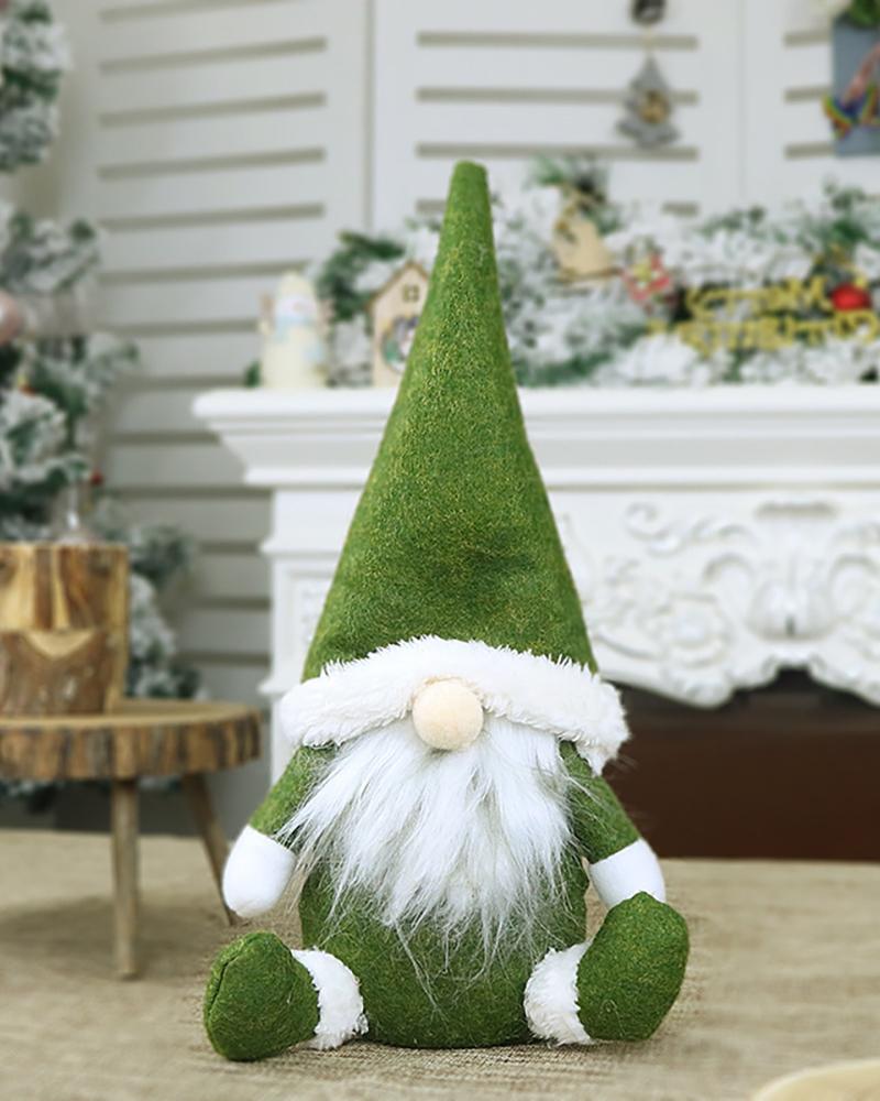 

Gnome Christmas Ornaments Handmade Plush Gnomes Santa Elf Christmas Decorations, Style2