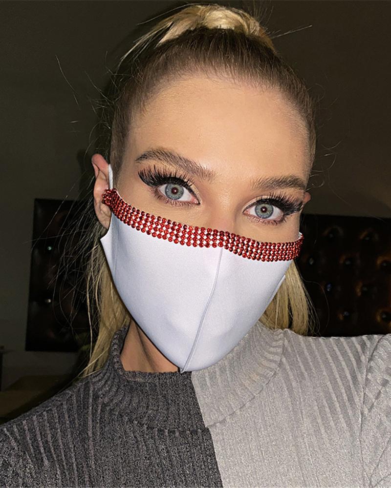 

Studded Breathable Face Mask, White