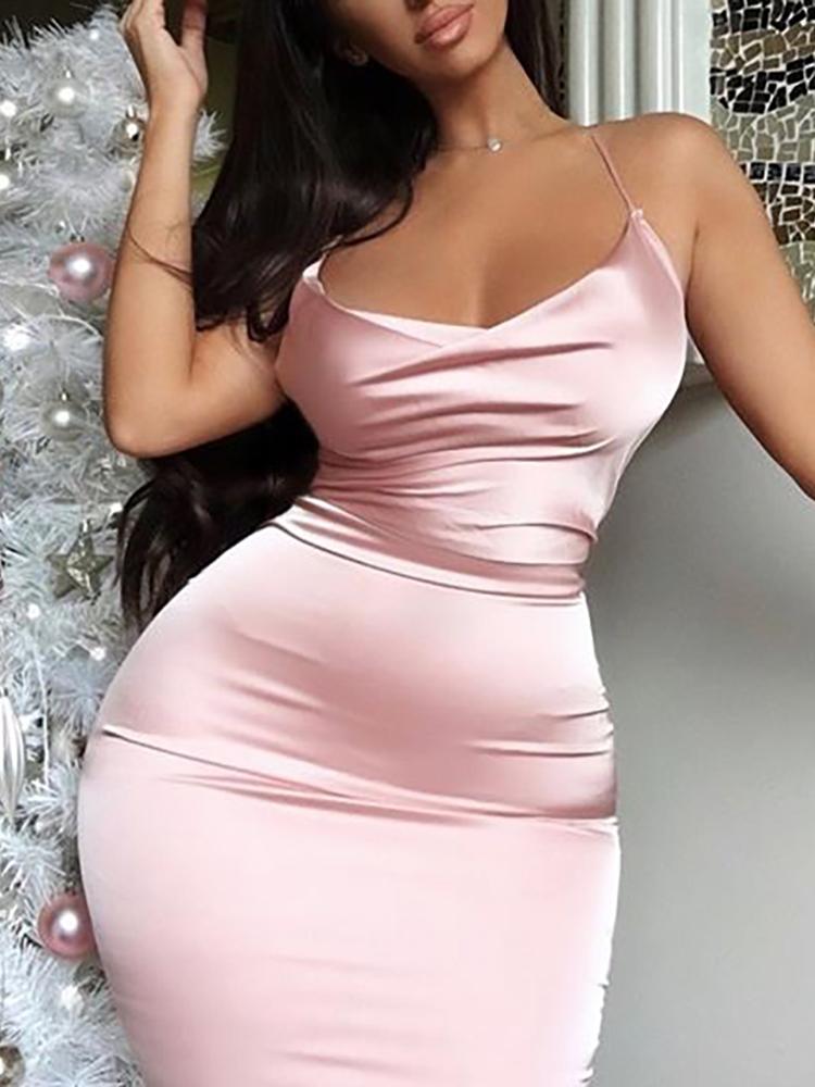 criss cross back bodycon dress