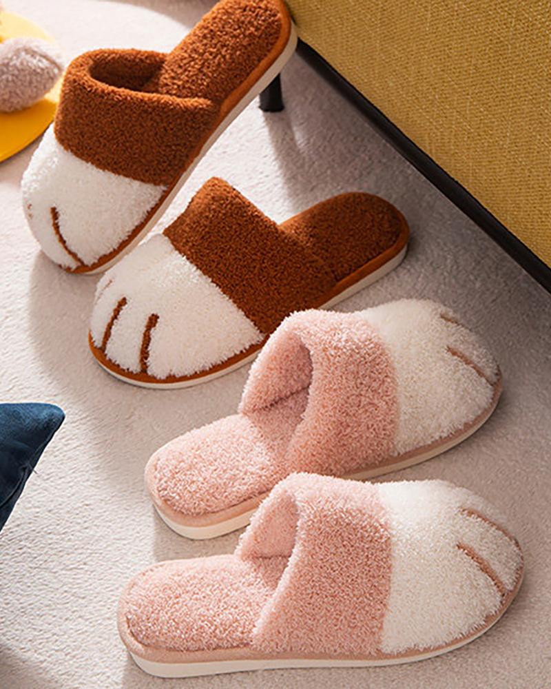 

Cat Paw Slippers, Brown