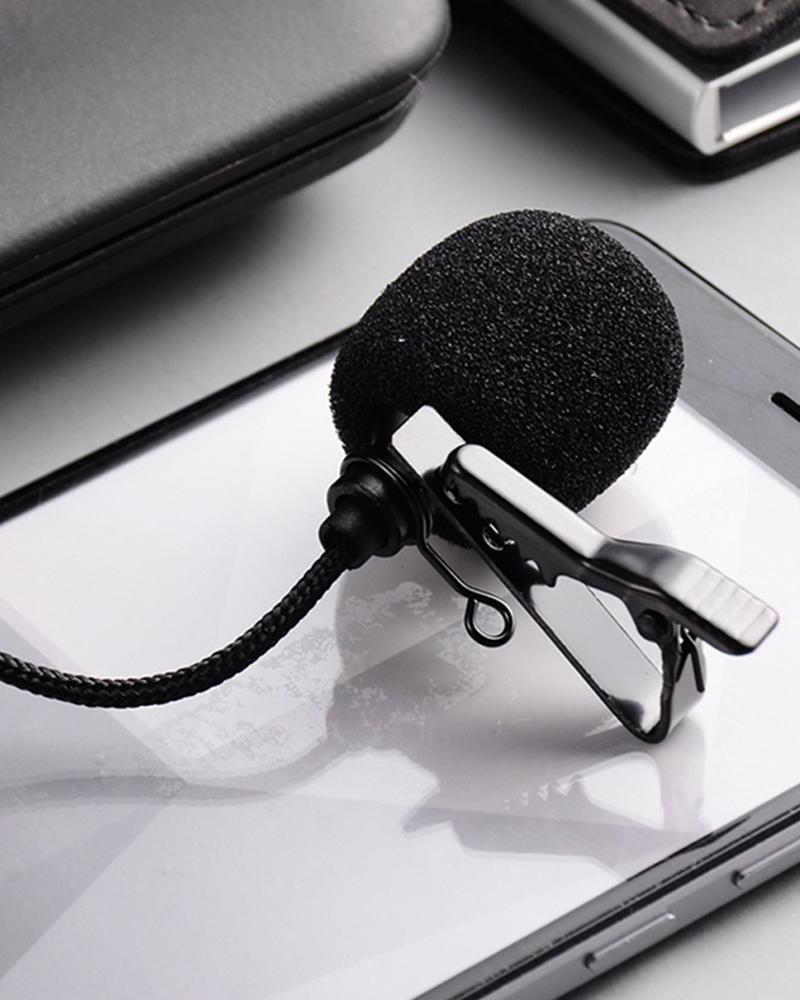 

Metal Lavalier Headset Megaphone Microphone Tuner Teacher Wired Microphone, Black