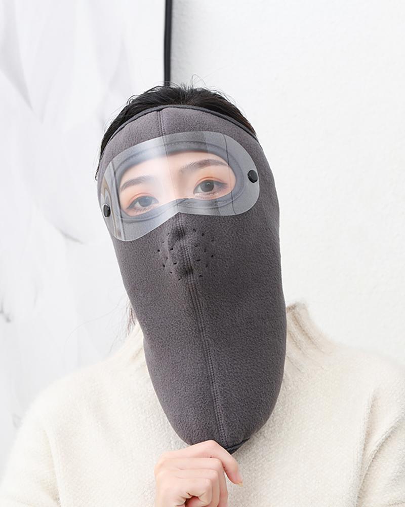 

Velcro Breathable Face Bandana With Eyes Shield, Gray