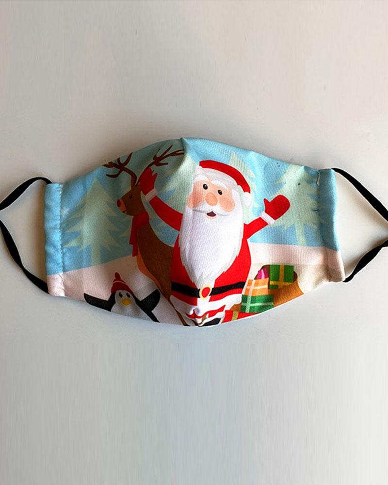 

Christmas Mixed Print Breathable Face Mask, Style1