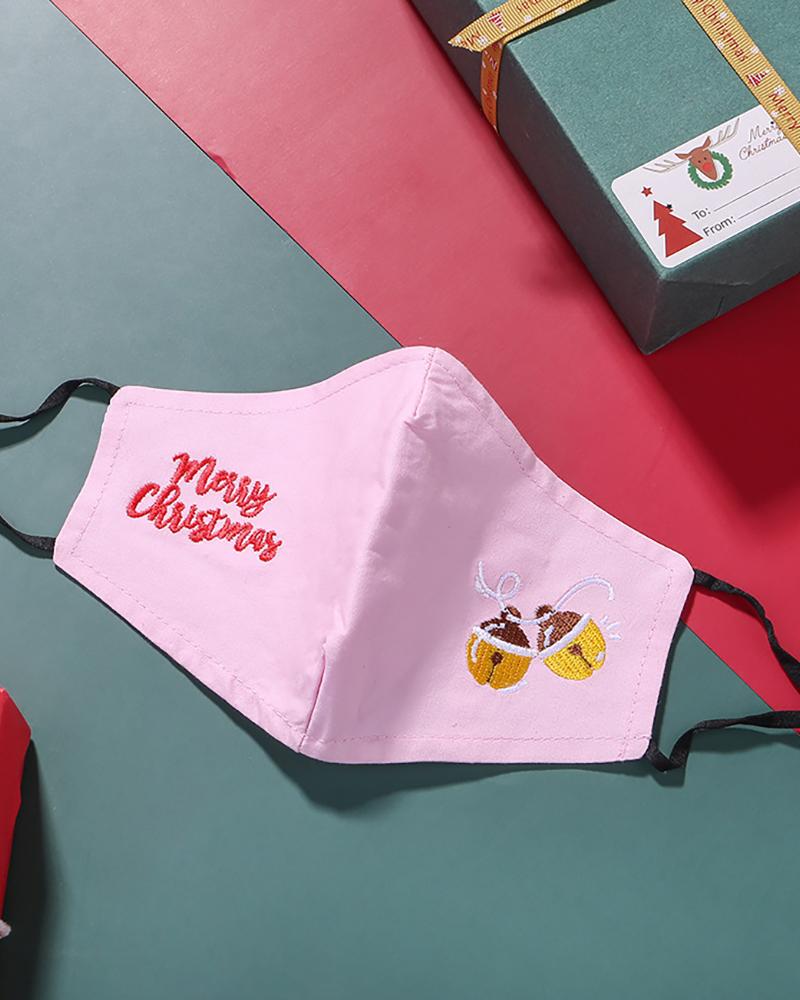 

Christmas Pattern Embroidery Face Mask With Filter For Kids, Style15