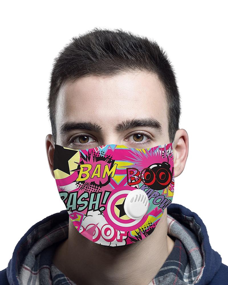 

Printed Anti Dust Mask With Valves, Style6