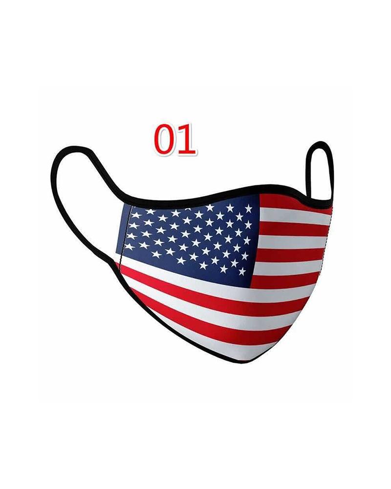 

Flag Print Breathable Face Mask, Style2