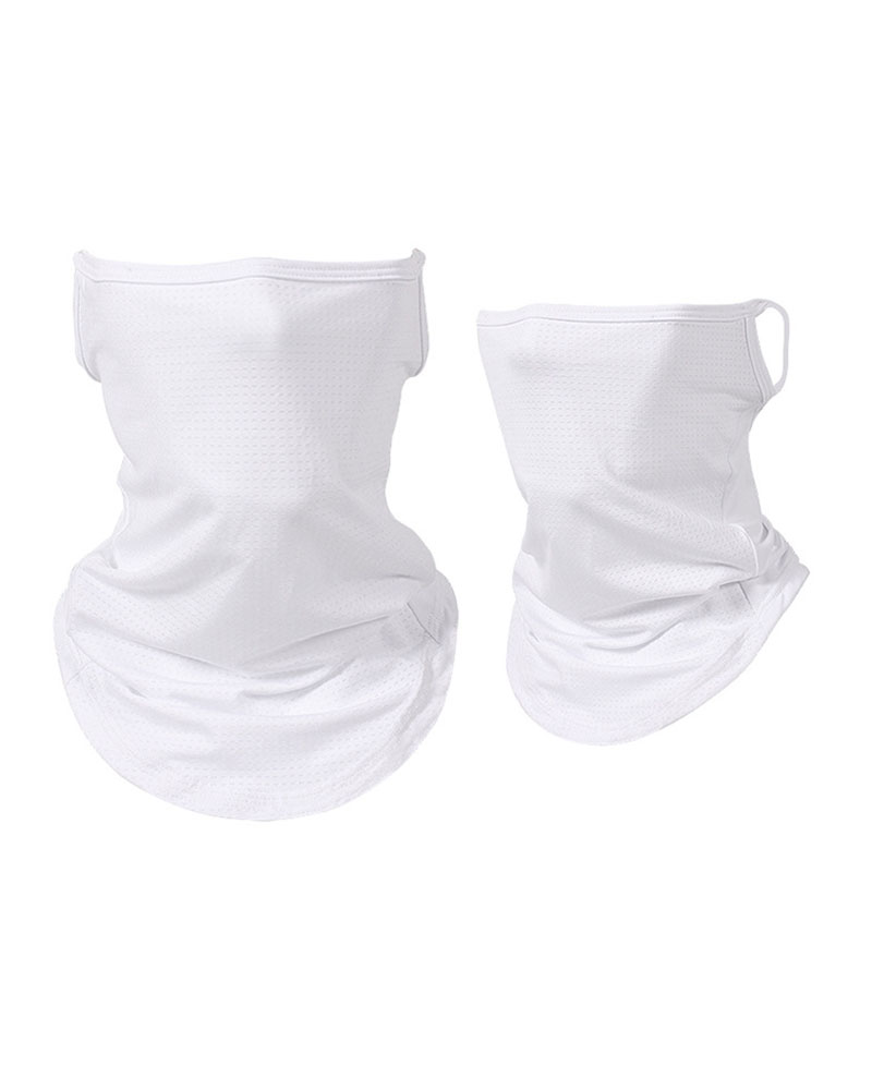 

Solid Breathable Face Bandana Magic Scarf Headwrap Balaclava, White