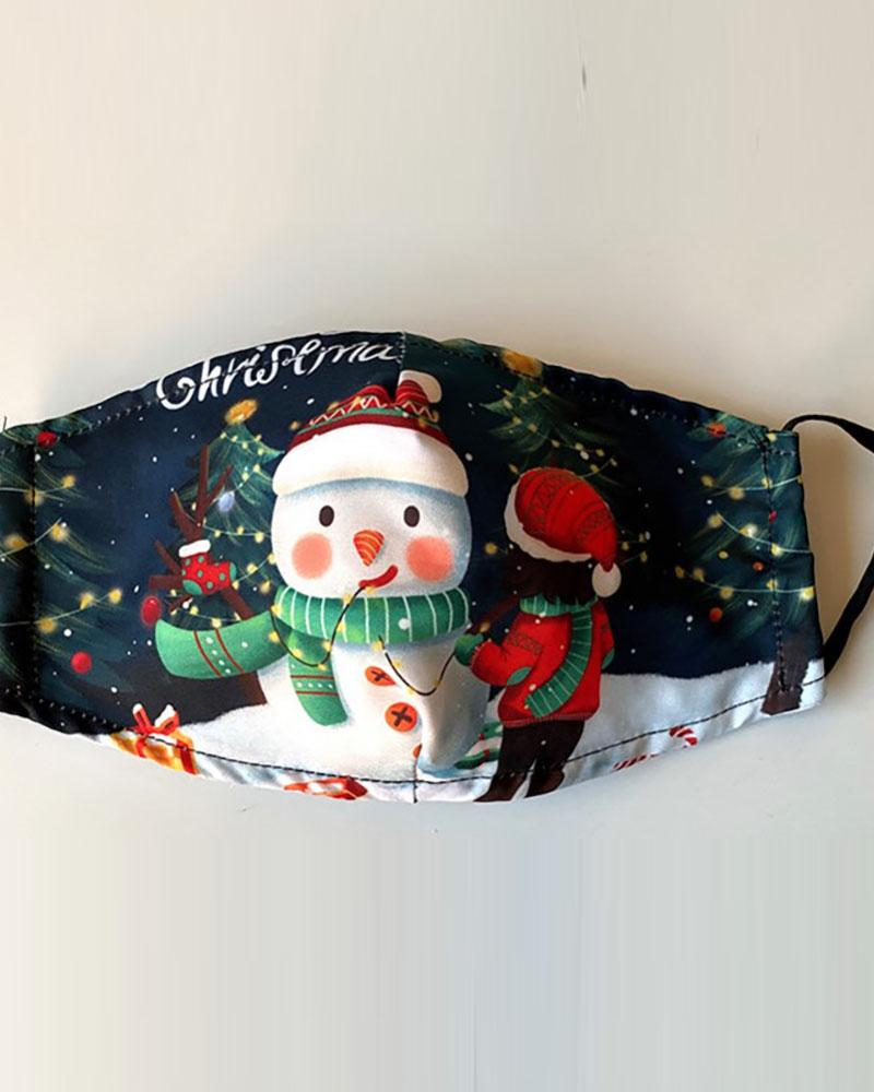 

Christmas Mixed Print Breathable Face Mask, Style4
