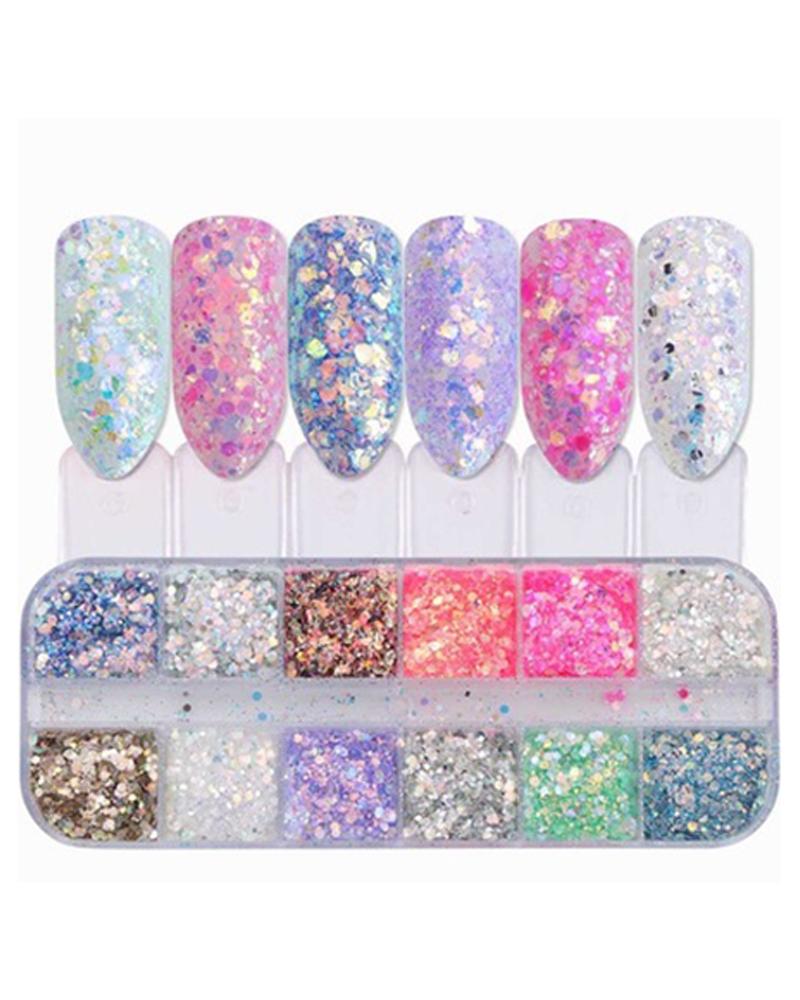 

1Box Colorful Sequins Nail Art Decoration, Multicolor