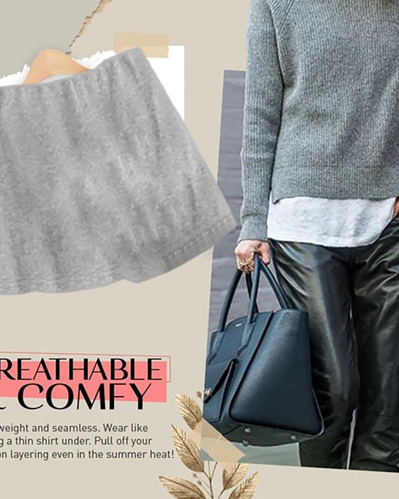 

Adjustable Layering Fake Top Lower Sweep, Gray