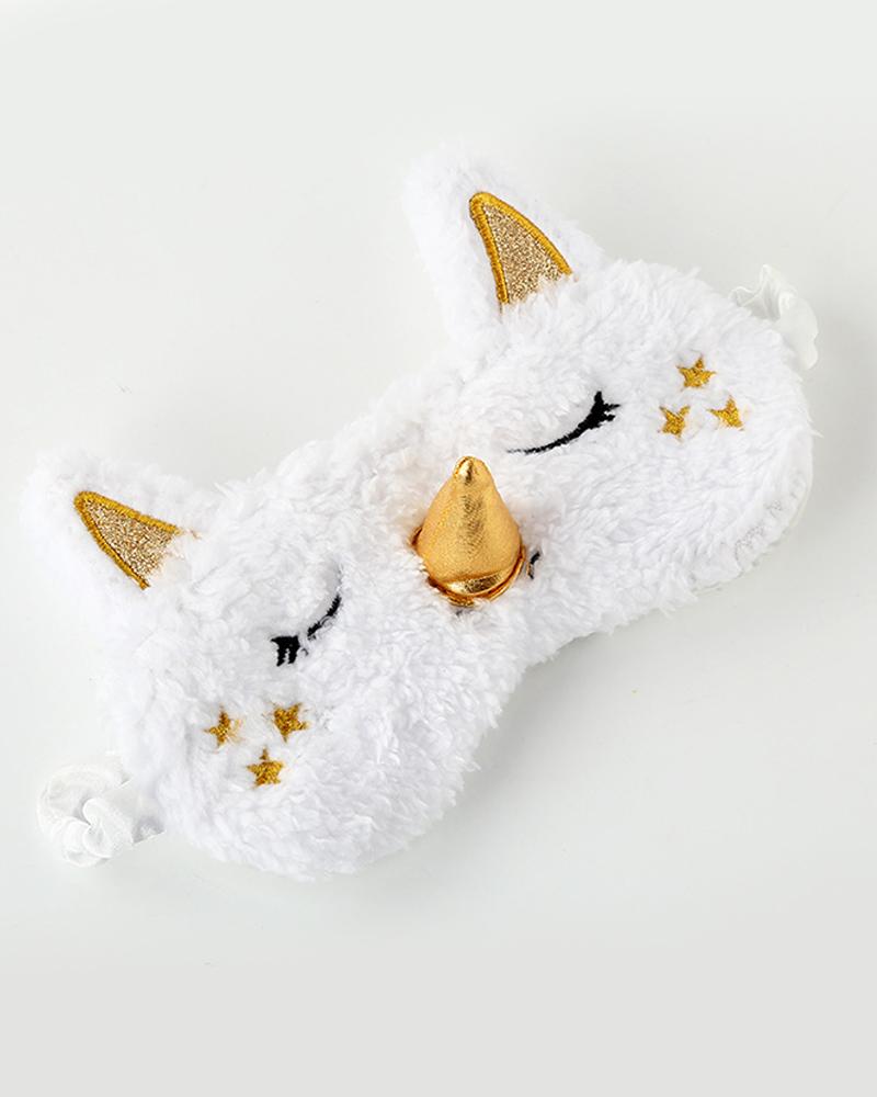 

1PCS Unicorn Eyelash Pattern Fluffy Eye Cover, Style2