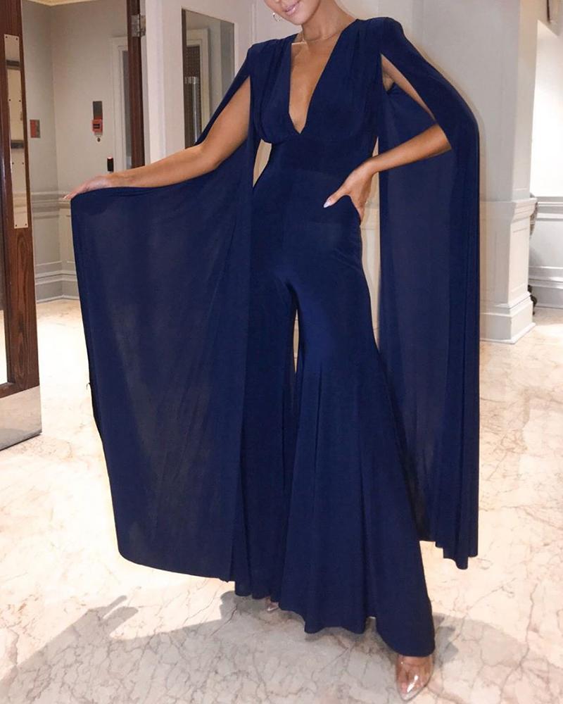 cape wide leg jumpsuit